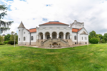 Fototapeta na wymiar Becej, Serbia - May 25, 2020: Fantast Castle in Becej, old castle of tradiotinal Dundjerski family, Serbia. 