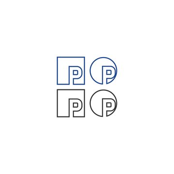 Letter P logo icon, social media concept