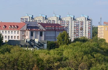 View of the city of Lublin from the height of the Donjon tower. Poland. © TATIANA