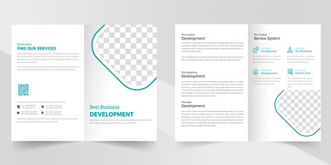 Business Brochure Design Template, Bifold Brochure