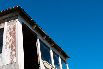 Old ships wheel house image