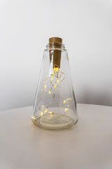 decorative light into the bottle