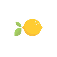 Lemon logo. Fresh lemon fruits on summer season. Summer fruit
