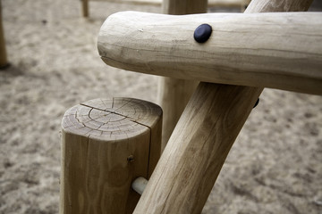 Naklejka premium Stacked wood logs