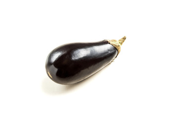 Aubergine isolated on white background. Dietary food. Vegetarianism.