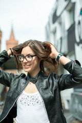 sch&ouml;ne Frau in der Stadt Berlin