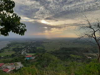sunset in the mountains