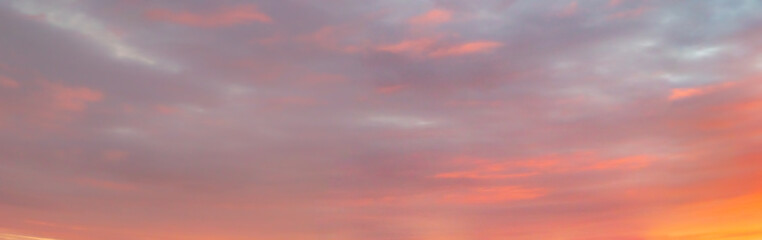 Naklejka na ściany i meble red sky and clouds panorama