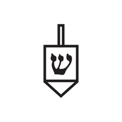 Obraz premium hanukkah dreidel icon, vector illustration