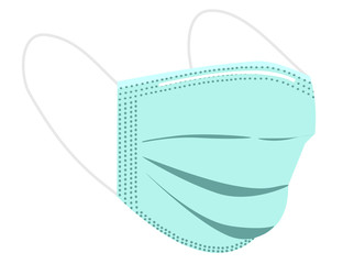 vector illustration of medical mask for protection corona virus or 2.5 pm dust.