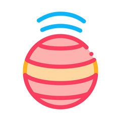 spinning ball icon vector. spinning ball sign. color symbol illustration