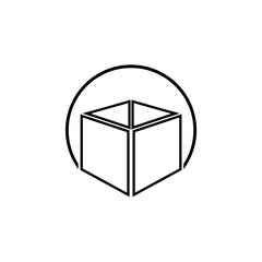 Box icon isolated on white background