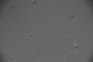 drops of water on a transparent glass. Glass after rain.