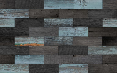 Weathered wood texture. Wooden wall made of barn boards.
