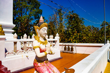 A beautiful view of buddhist temple at Chiang Mai, Thailand.