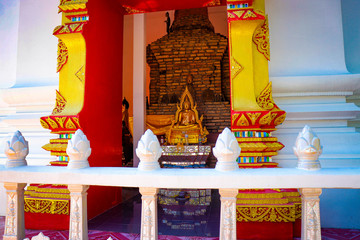 A beautiful view of buddhist temple at Chiang Mai, Thailand.