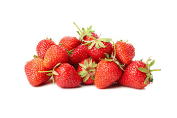 Fototapeta na wymiar Tasty red strawberry isolated on white background. Summer berry
