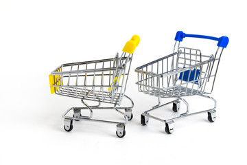 Carts for shopping at the supermarket.