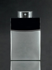 gray bottle of male perfume