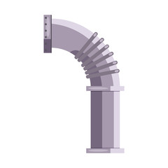 Steel large water pipe illustration. Steel pipe, pipeline, repair. Engineering concept. illustration can be used for topics like lleakage, repair service, construction