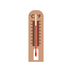 Room thermometer . Temperature, climate control, indicator. Thermometer concept. can be used for topics like meteorology, measurement, climate