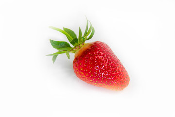   Fresh red strawberries. Strawberry isolated on a white background.