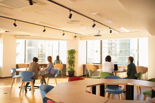 Concept of coworking office space