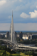 Ada bridge in Belgrade,capitol of Serbia