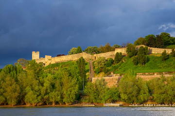 Walls of Kalemegdan fortress in Belgrade,Serbia