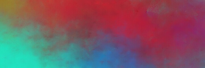 beautiful abstract painting background texture with dark moderate pink, light sea green and teal blue colors and space for text or image. can be used as postcard or poster