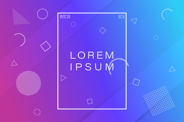 Minimal geometric dynamic multi-colored background for the best design projects