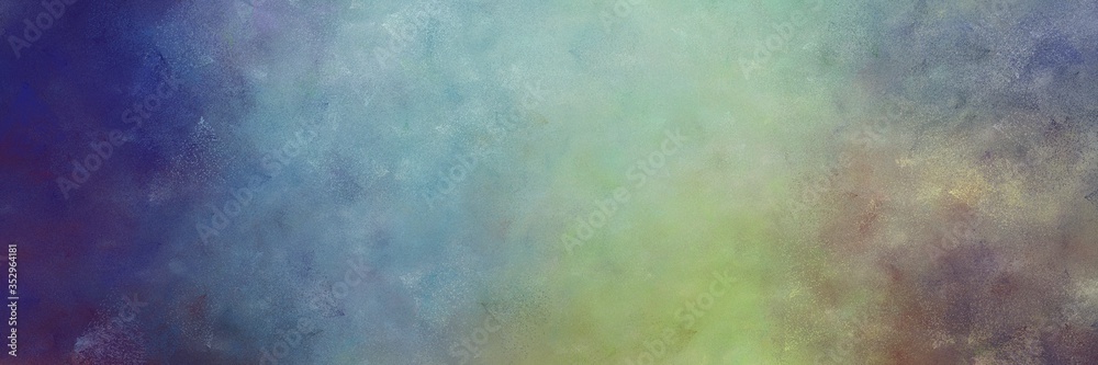 Poster beautiful abstract painting background texture with dark sea green, light slate gray and very dark violet colors and space for text or image. can be used as horizontal background texture