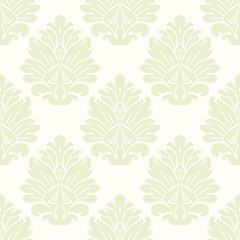 Seamless damask Wallpaper in Baroque style vector