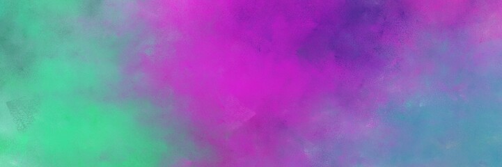 beautiful vintage abstract painted background with moderate violet and medium aqua marine colors and space for text or image. can be used as postcard or poster