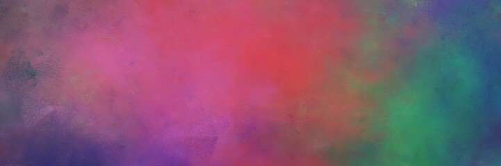 beautiful vintage abstract painted background with antique fuchsia, teal blue and dim gray colors and space for text or image. can be used as header or banner