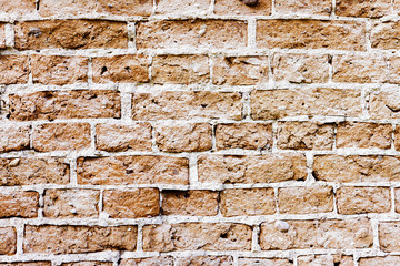Old white brick wall surface