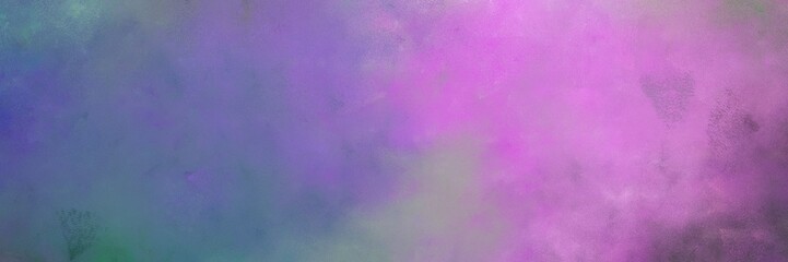 beautiful light slate gray, orchid and teal blue colored vintage abstract painted background with space for text or image. can be used as horizontal background graphic