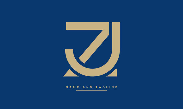 Alphabet letters monogram icon logo JZ or ZJ