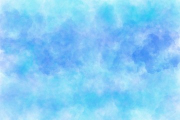 Fototapeta na wymiar blue watercolor background Nebula clouds background colorful blue cloudy backdrop