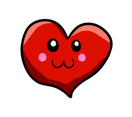 Cartoon Stylized Adorable Heart