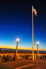 Oregon coast & American Flag