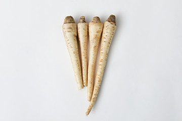 Parsnip isolated on white background