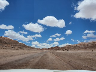 A road in the desert - San Pedro de Atacama.