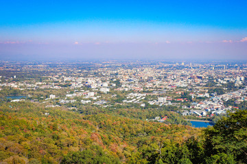 A beautiful view of Chiang Mai city, at Thailand.