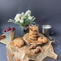 oats cakes with cranberry