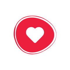 Like or heart flat Icons. Design Elements for smm, ad, marketing, ui, ux, app and more. Thumbs up and thumbs down circle emblems.