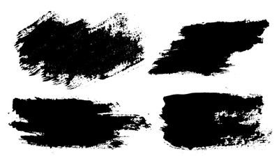 Brush strokes. Vector paintbrushes set. Grunge design elements