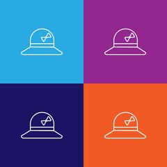 mothers day, present, hat line icon. Signs and symbols can be used for web, logo, mobile app, UI, UX
