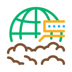 cloud science icon vector. cloud science sign. color symbol illustration