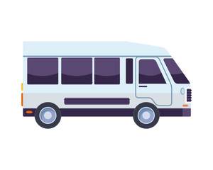 van transport vehicle isolated icon